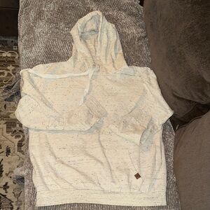 Cozy Cream Hoodie fits like a women’s large